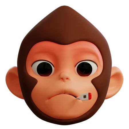 Macaco doente  3D Icon