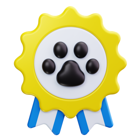 犬のバッジ  3D Icon