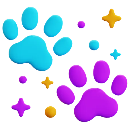 DOG & CAT FOOTPRINT  3D Icon
