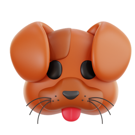 Dog Emoji  3D Icon