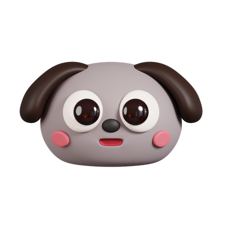 Dog Face  3D Emoji