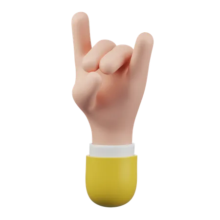 Dog face hand Gesture  3D Icon