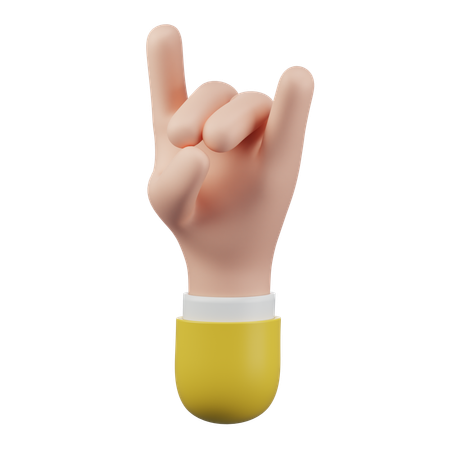 Dog face hand Gesture  3D Icon
