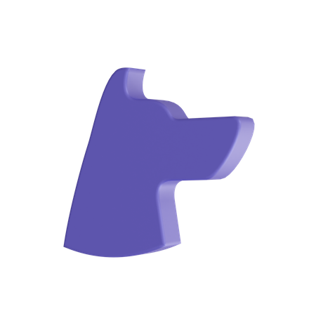 Dog head  3D Icon