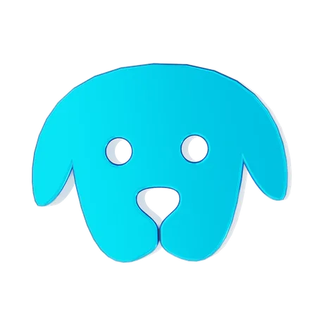 Dog head  3D Icon