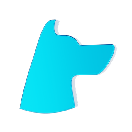 Dog head  3D Icon