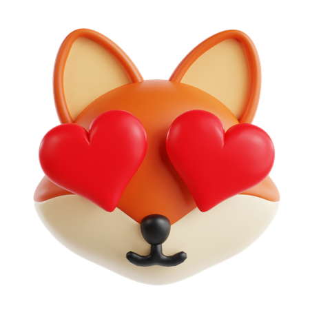 Dog In Love Emoji  3D Icon