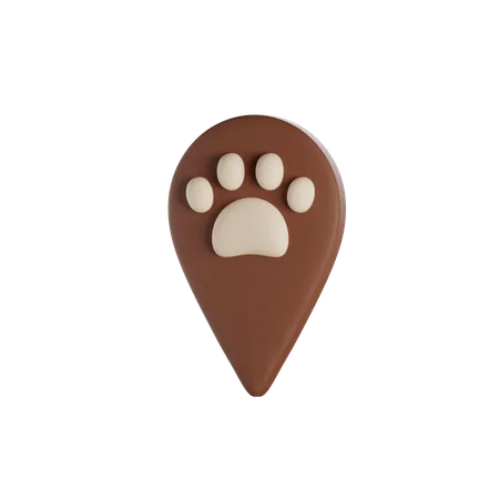 Dog Location 3 D Render Isolated Images 3D Icon