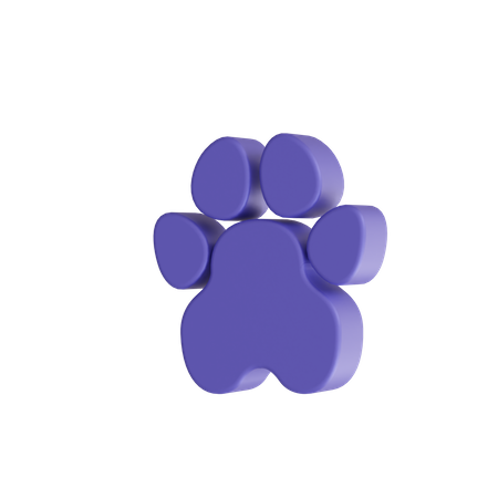 Dog paw  3D Icon