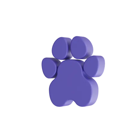 Dog paw  3D Icon