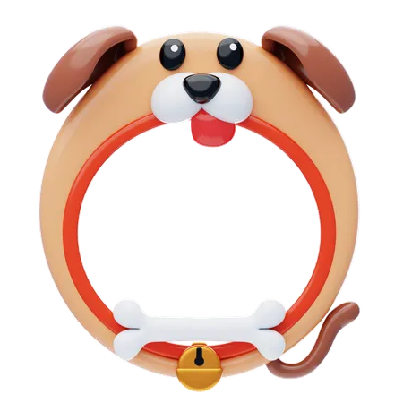 Dog Shape Animal Frame  3D Icon