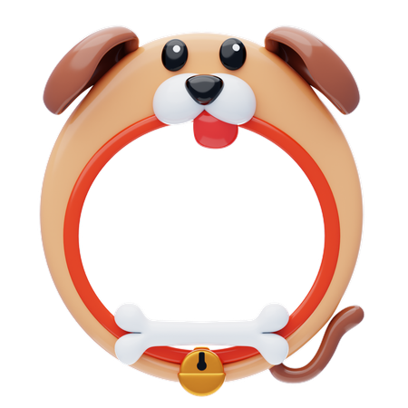 Dog Shape Animal Frame  3D Icon