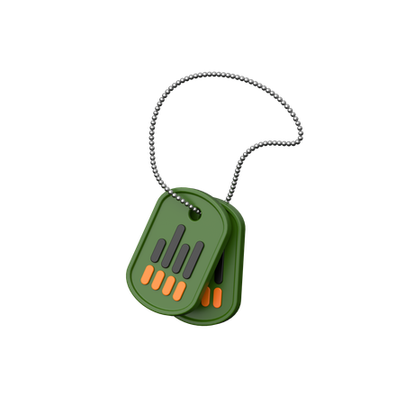 Dog Tag  3D Icon