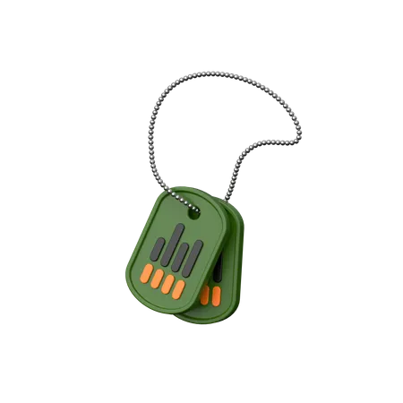 Dog Tag  3D Icon