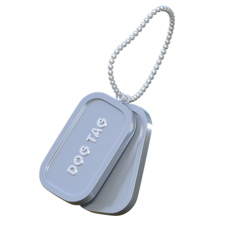 Dog Tag  3D Icon