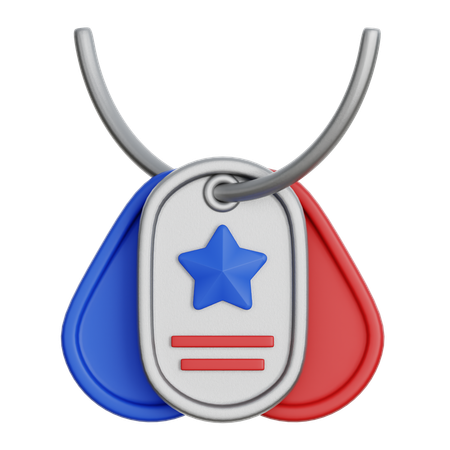 Dog Tag  3D Icon