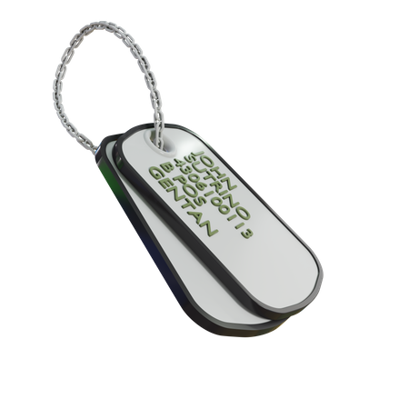 Dog Tag  3D Illustration