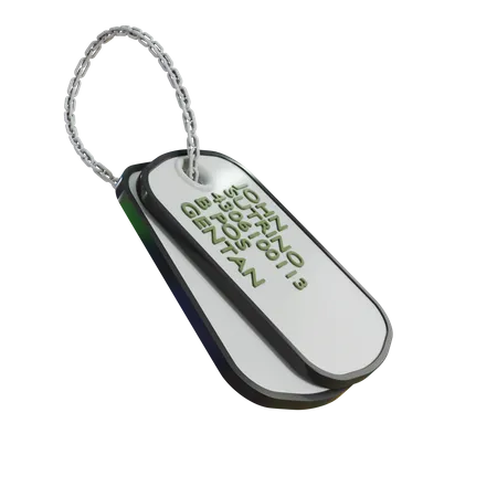 Dog Tag  3D Illustration