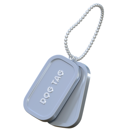 Dog Tag  3D Icon