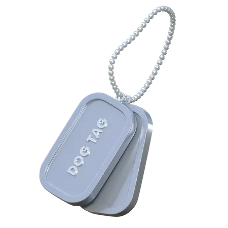 Dog Tag 3 D Icon Military Equipment Illustration 3D Icon
