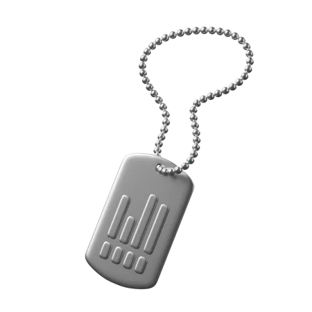 3 D War Icons Illustration Dog Tags 3D Icon