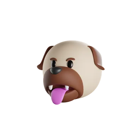 Dog Tongue 3 D Render Isolated Images 3D Icon