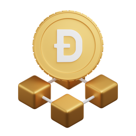 Doge Blockchain  3D Icon
