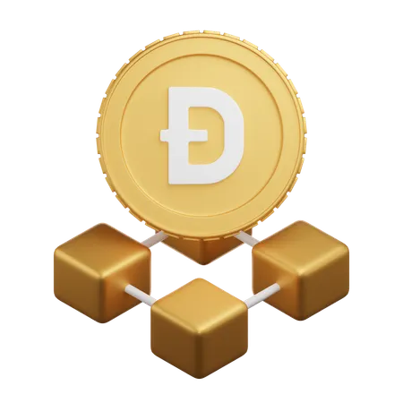 Doge Blockchain  3D Icon