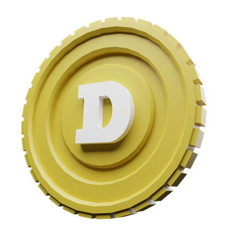 Doge Coin 3D Illustration