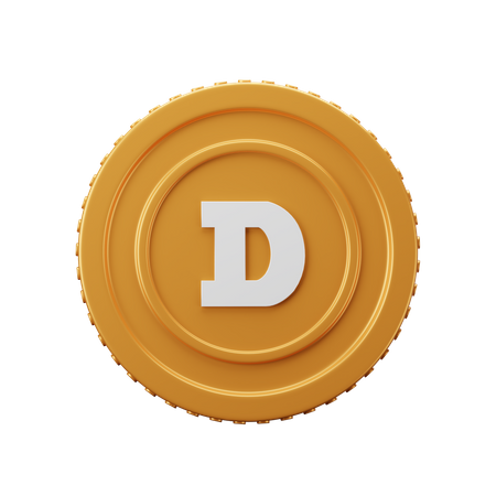Doge Coin 3D Icon