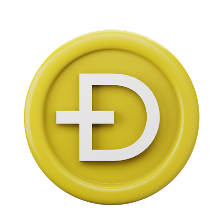 Dogecoin Doge Coin  3D Icon