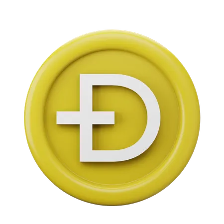 Dogecoin Doge Coin  3D Icon