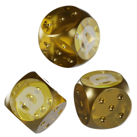 Doge Glass Dice Crypto  3D Icon