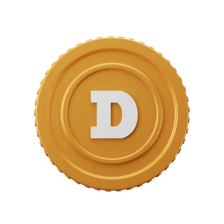 Moeda doge  3D Icon