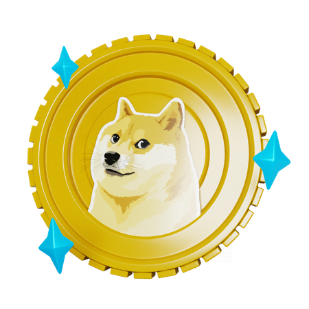 Doge-Münze  3D Illustration