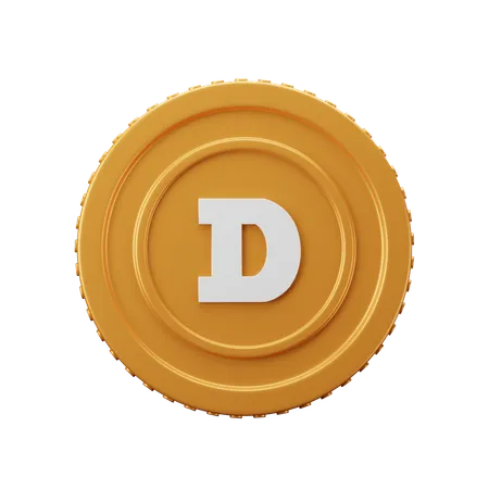 Doge-Münze  3D Icon
