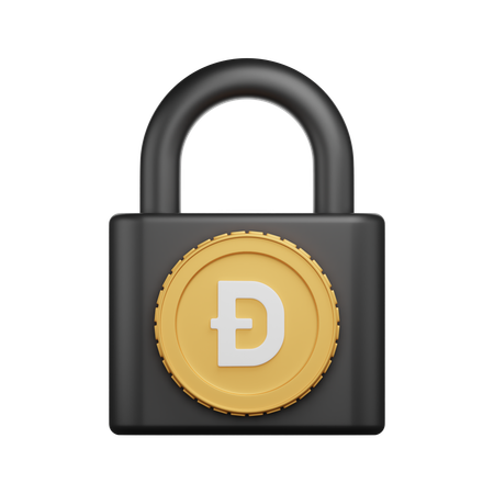 Doge Padlock  3D Icon