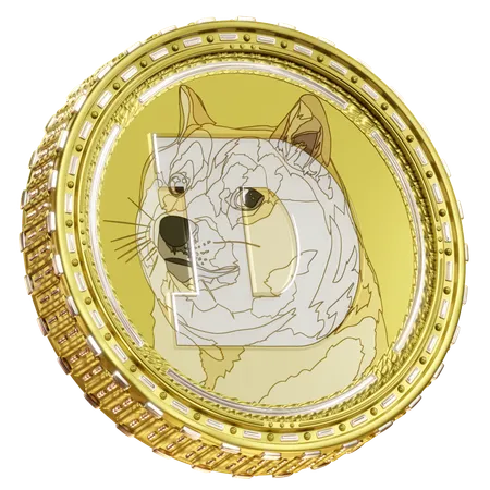 Dogecoin 3 D Coin 3 D Crypto Coin 3D Icon
