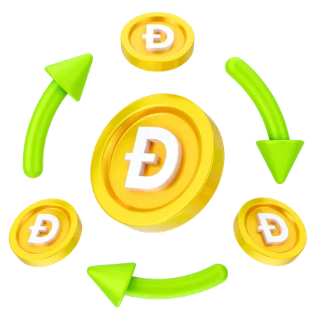 Dogecoin-Austausch  3D Icon