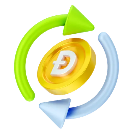 Dogecoin-Austausch  3D Icon