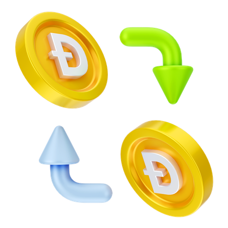 Dogecoin-Austausch  3D Icon