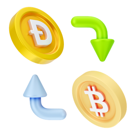 Dogecoin-Austausch  3D Icon