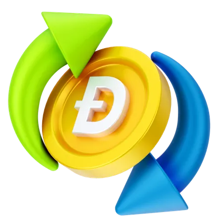 Dogecoin-Austausch  3D Icon