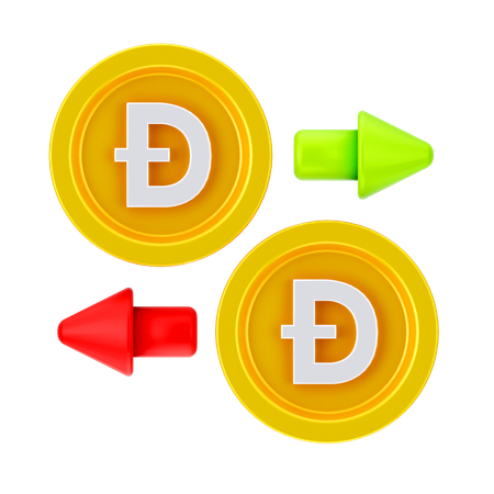 Dogecoin-Austausch  3D Icon