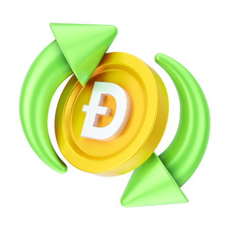 Dogecoin-Austausch  3D Icon