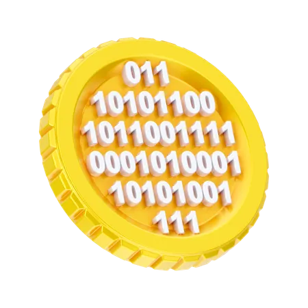 Dogecoin Binary  3D Icon