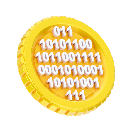 Dogecoin Binary  3D Icon