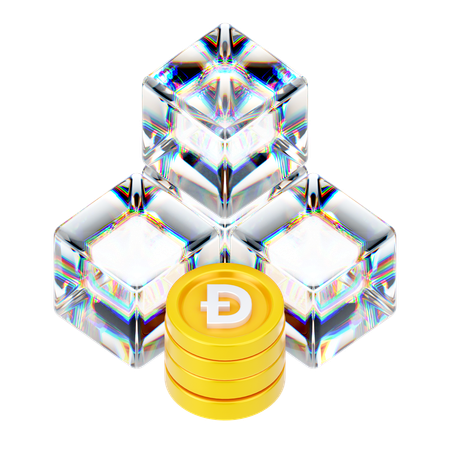 Dogecoin Blockchain  3D Icon