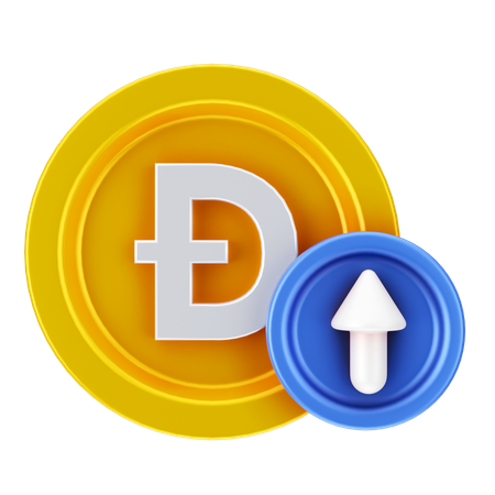 Crescimento do dogecoin  3D Icon