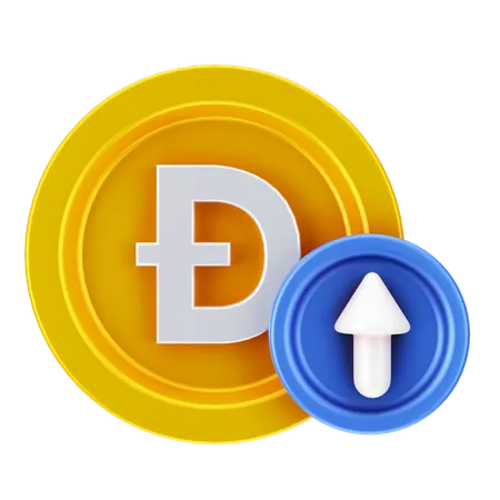 Crescimento do dogecoin  3D Icon